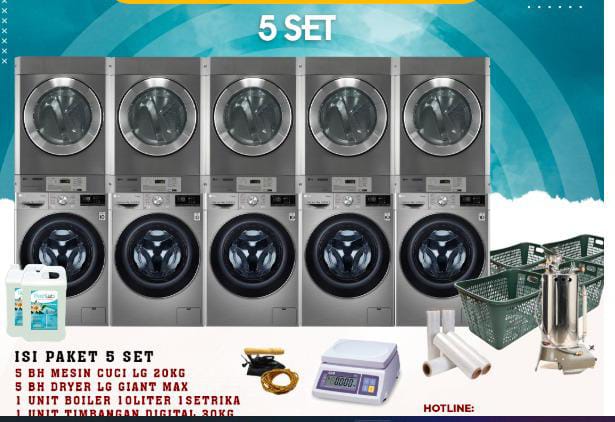 Perlengkapan mesin laundry Banjarnegara