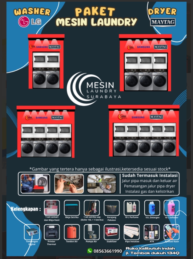 JUAL MESIN LAUNDRY BAU-BAU