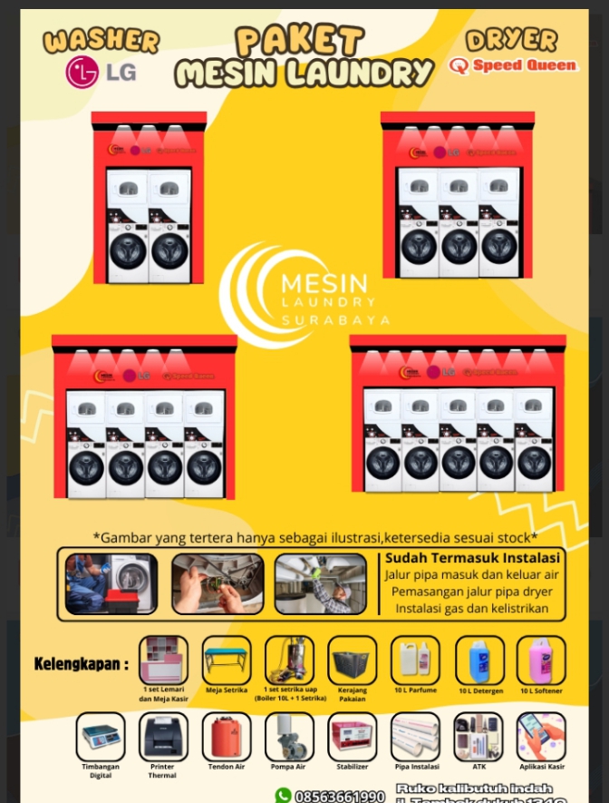 Jual mesin laundry diSitubondo