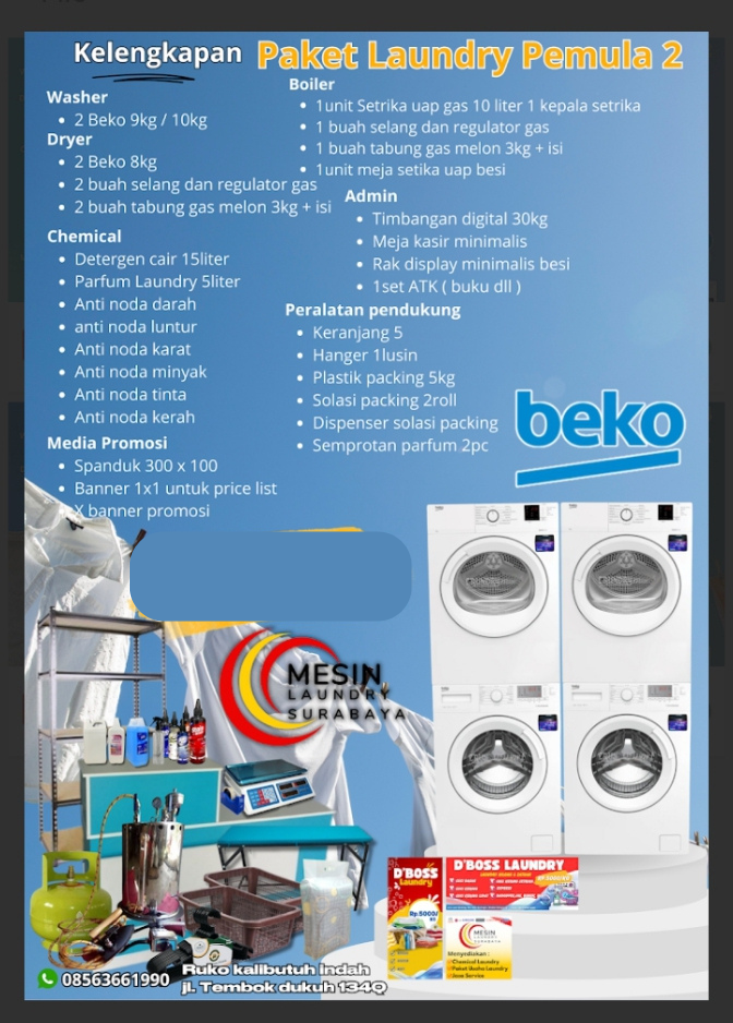 JUAL PAKET MESINLAUNDRY LUMAJANG